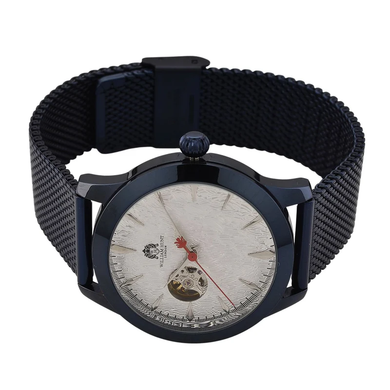 LUXUS SAMMLER EDITION - William Hunt Uhr, SEIKO AUTOMATIK Uhrwerk, Saphir Glashäuser, 5 ATM, Goldfarbene Edelstahl Armband