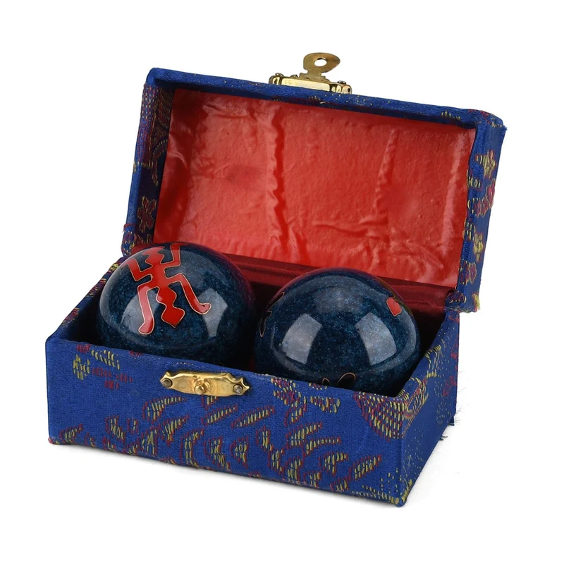 Cloisonne enamel fitness ball Dragon Size:3# 4.7cm Material:Iron Color: Black