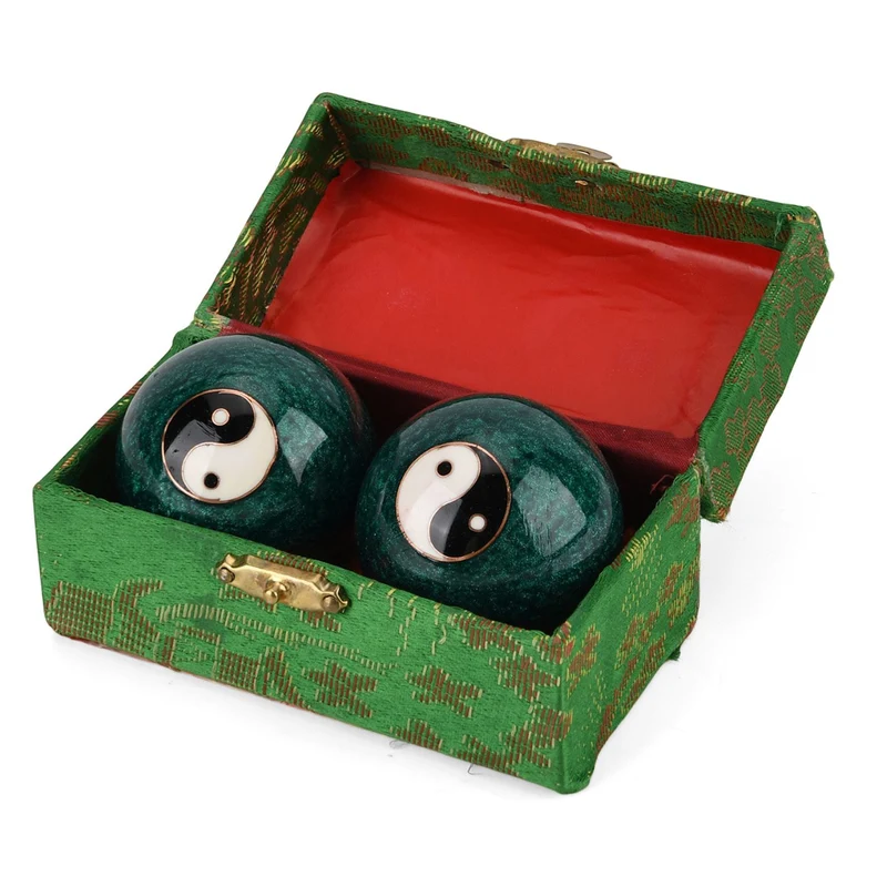 Cloisonne enamel fitness ball Dragon Size:3# 4.7cm Material:Iron Color: Black