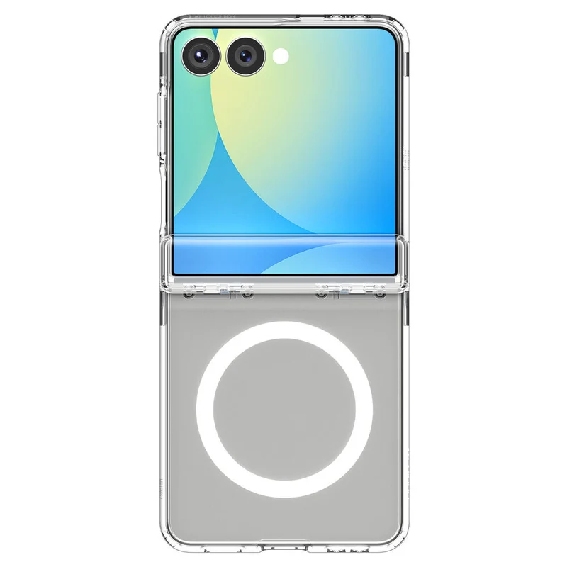 Spigen Samsung Galaxy Z Flip 7 Ultra Hybrid Pro (MagFit) Case - Clear Case / White Ring