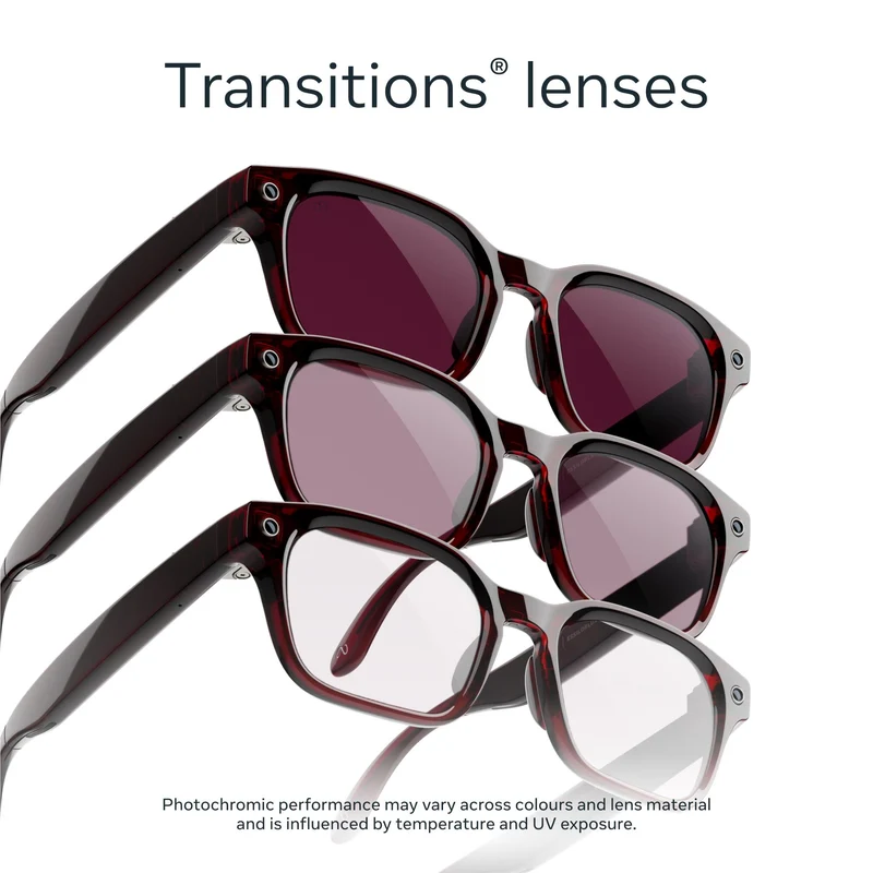 Meta Adventurer AI Glasses (Merlot/Transitions Ruby)