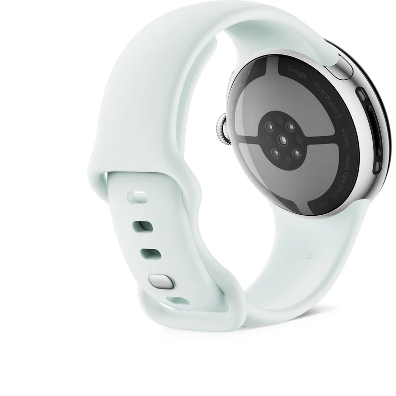 Google Pixel Watch 5 45mm (Polished Silver/Fog Active Band 2nd Gen)