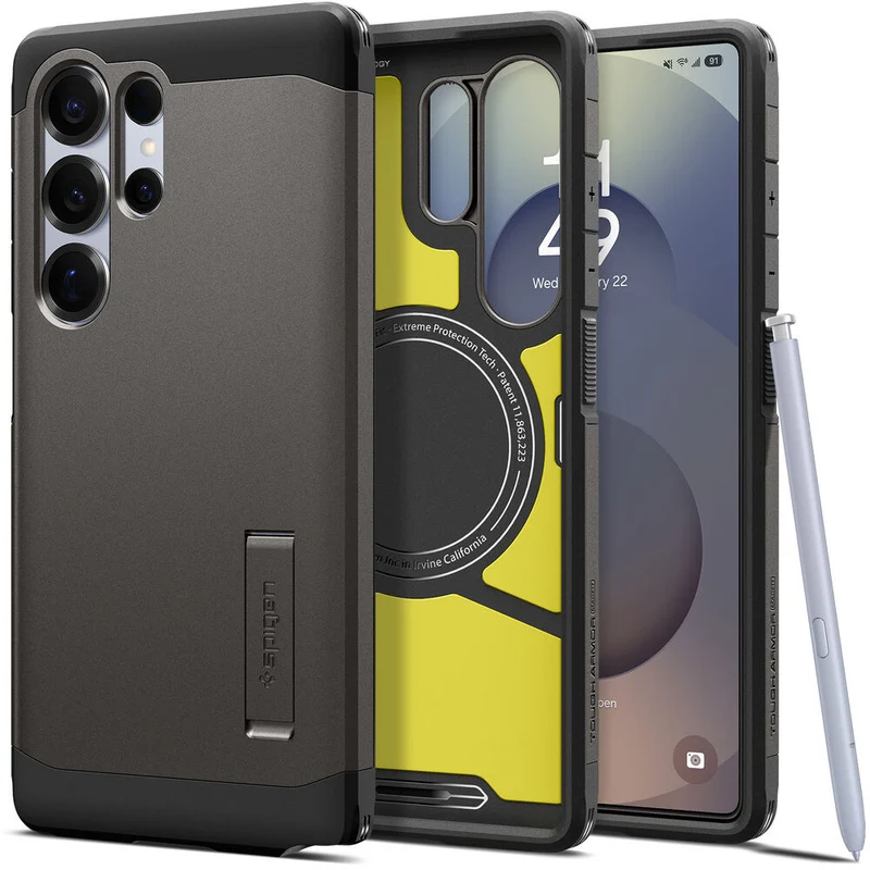 Spigen Samsung Galaxy S25 Ultra Tough Armor MagFit Case (Gunmetal)