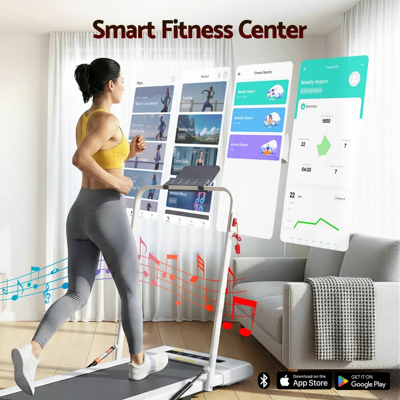 Everfit Treadmill Electric Walking Pad Under Desk Home Gym Fitness 400mm (White)