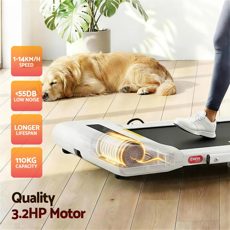 Everfit Treadmill Electric Walking Pad Under Desk Home Gym Fitness 400mm (White)