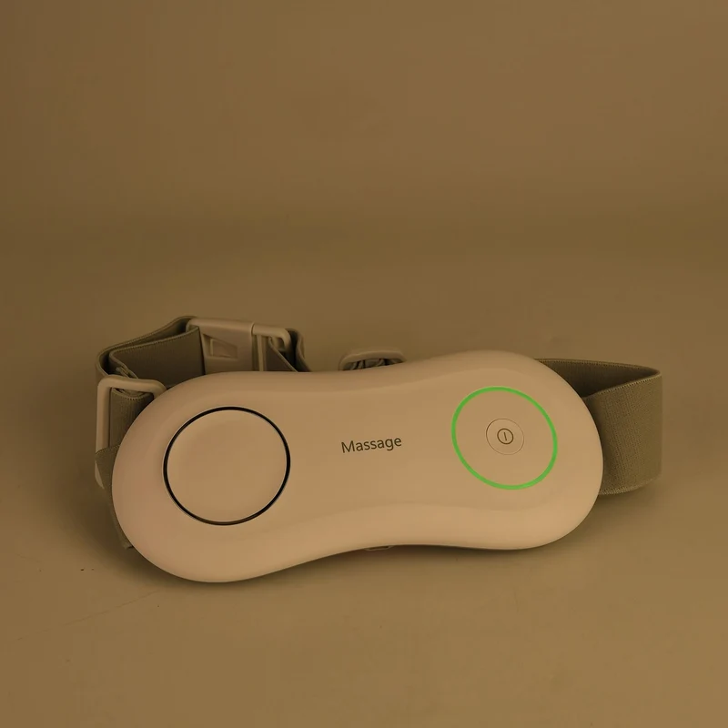 EMS Bauch und Taillen Massagegurt mit Wärme, 4 Modi, 15 Intensitäten, 3 Heizstufen, 10 Min Timer, 1200 mAh Akku, USB, 23 x 10 x 5 cm, Weiß