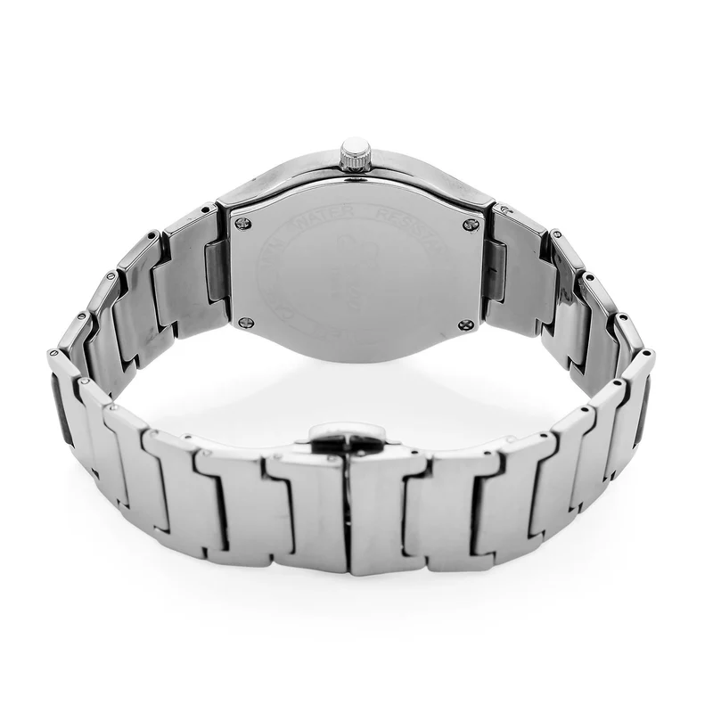 GENOA TIME V2 Uhr mit Japanischem VJ33 Quarzwerk, 36 mm, Zifferblatt mit Kristallen und Datumsanzeige, Armband aus Wolframstahl, 3 ATM wasserdicht, vergoldet