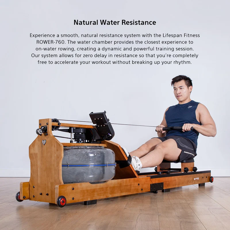 Lifespan Fitness ROWER-760 Water Resistance Foldable Rowing Machine