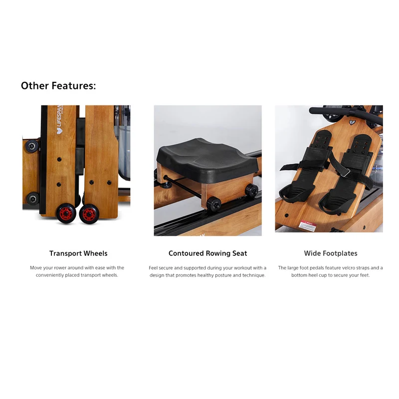 Lifespan Fitness ROWER-760 Water Resistance Foldable Rowing Machine