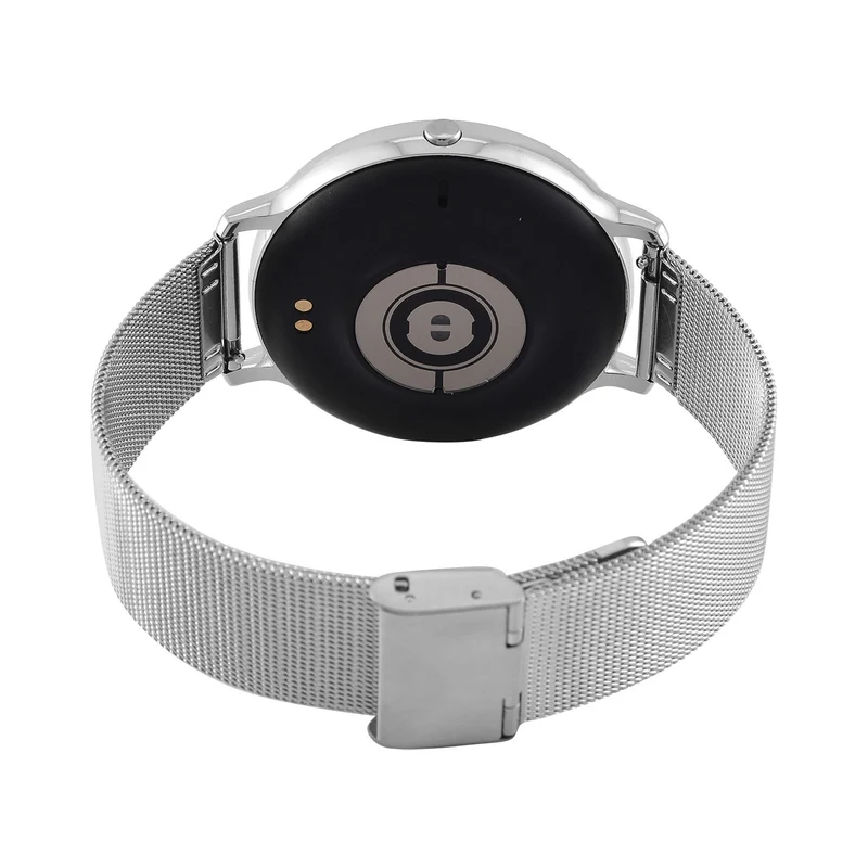 Eleganz Mesh HiWatch Plus, Silber und Gold, Smartwatch mit Dual-Modus Bluetooth, 1,28 IPS Display und Wassergeschütztes Design