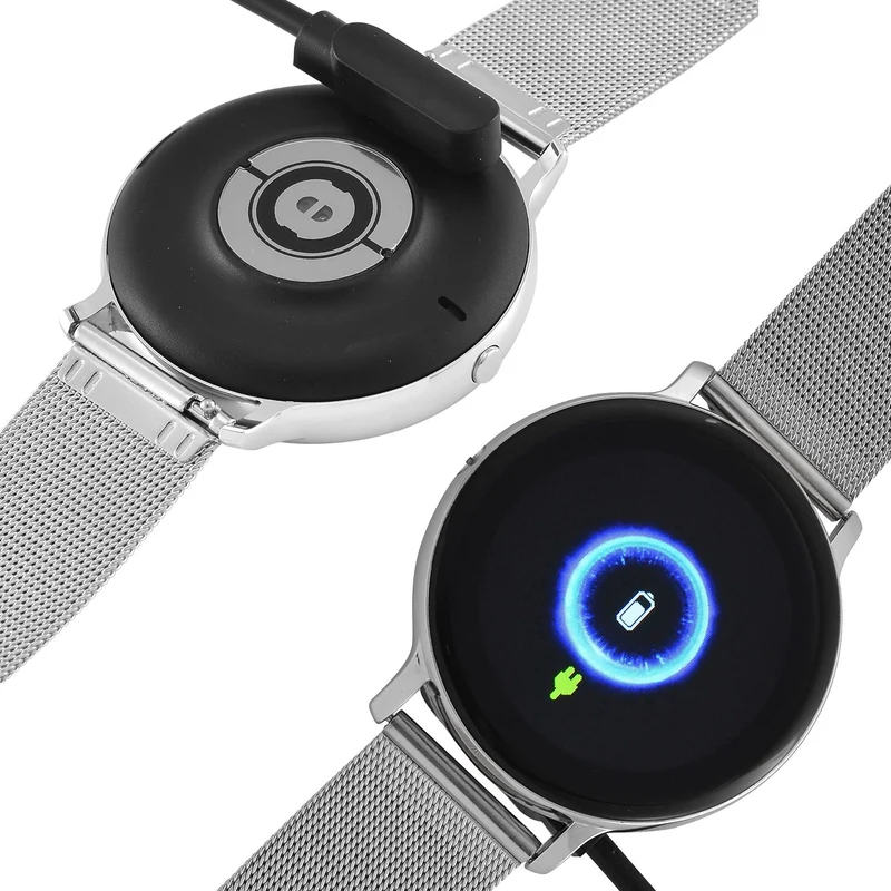 Eleganz Mesh HiWatch Plus, Silber und Gold, Smartwatch mit Dual-Modus Bluetooth, 1,28 IPS Display und Wassergeschütztes Design