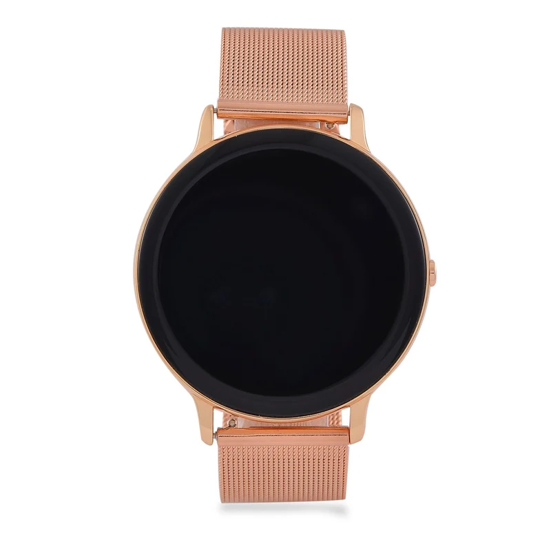 Eleganz Mesh HiWatch Plus, Silber und Gold, Smartwatch mit Dual-Modus Bluetooth, 1,28 IPS Display und Wassergeschütztes Design