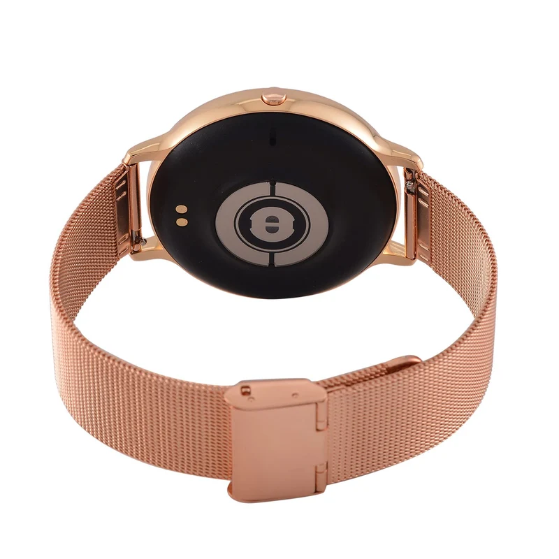Eleganz Mesh HiWatch Plus, Silber und Gold, Smartwatch mit Dual-Modus Bluetooth, 1,28 IPS Display und Wassergeschütztes Design