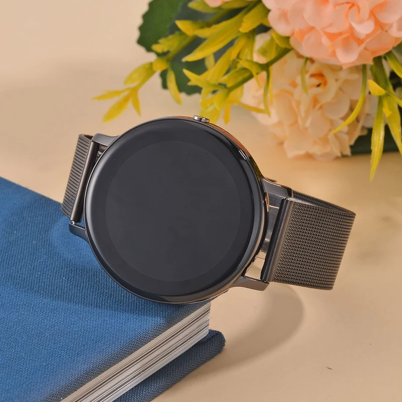 Eleganz Mesh HiWatch Plus, Silber und Gold, Smartwatch mit Dual-Modus Bluetooth, 1,28 IPS Display und Wassergeschütztes Design