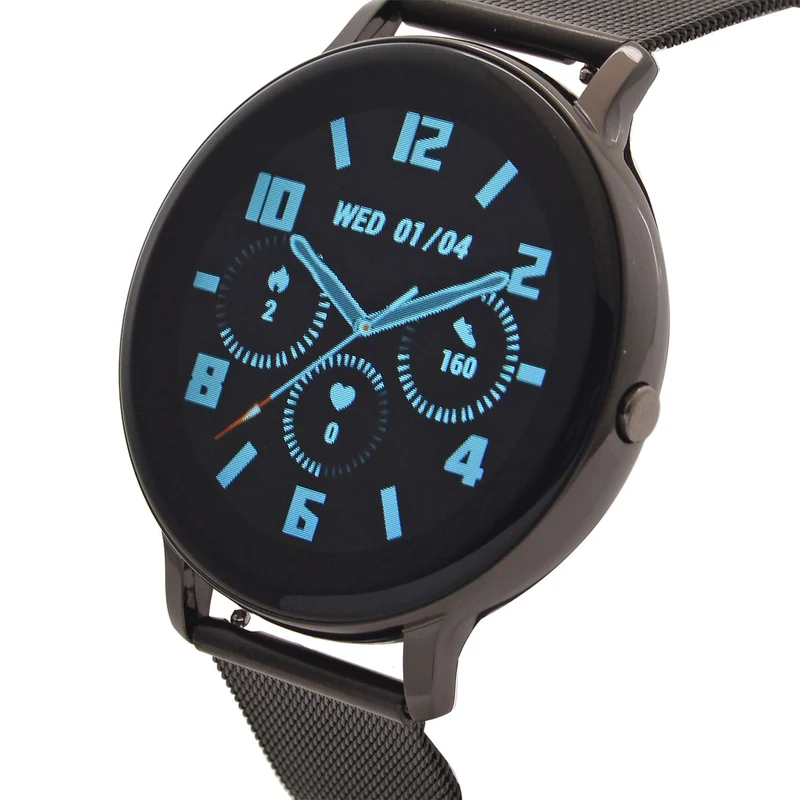 Eleganz Mesh HiWatch Plus, Silber und Gold, Smartwatch mit Dual-Modus Bluetooth, 1,28 IPS Display und Wassergeschütztes Design