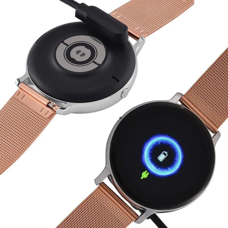 Eleganz Mesh HiWatch Plus, Silber und Gold, Smartwatch mit Dual-Modus Bluetooth, 1,28 IPS Display und Wassergeschütztes Design