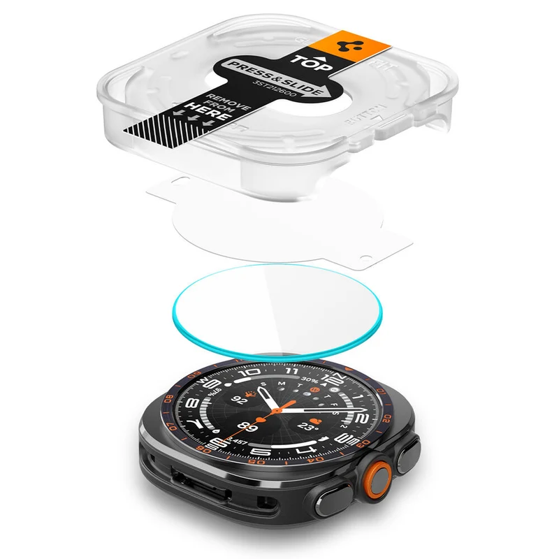 Spigen Galaxy Watch Ultra 2 47mm 2026 GLAS.tR EZ Fit 2PCS Screen Protector (Clear)