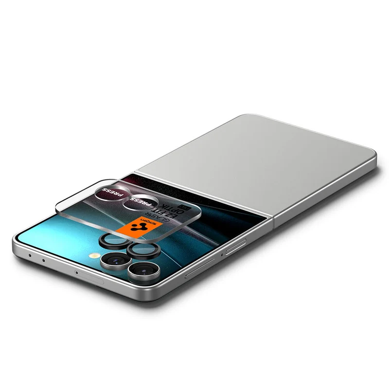 Spigen Samsung Galaxy Z Flip 7 GLAS.tR EZ Fit Optik Pro HD 2PCS Glass Screen Protector - Black