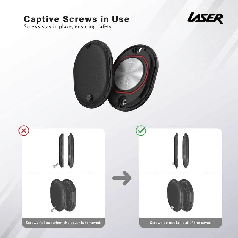 Laser Smart Tag – Compatible with Apple Find My (Black)