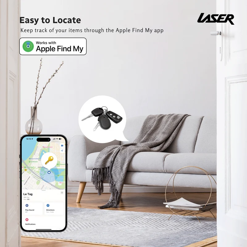 Laser Mini Smart Tag (White)