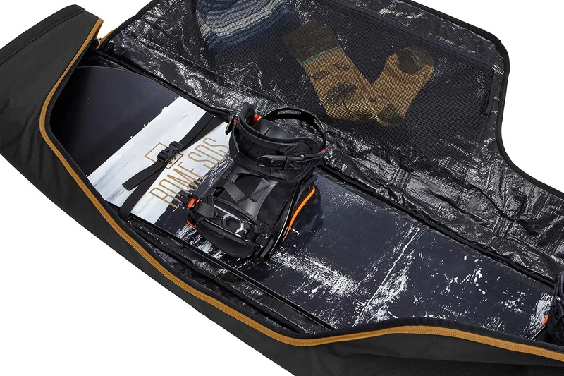 Thule 165cm Roundtrip Snowboard Bag Padded Travel Case in Black/Wood Thrush