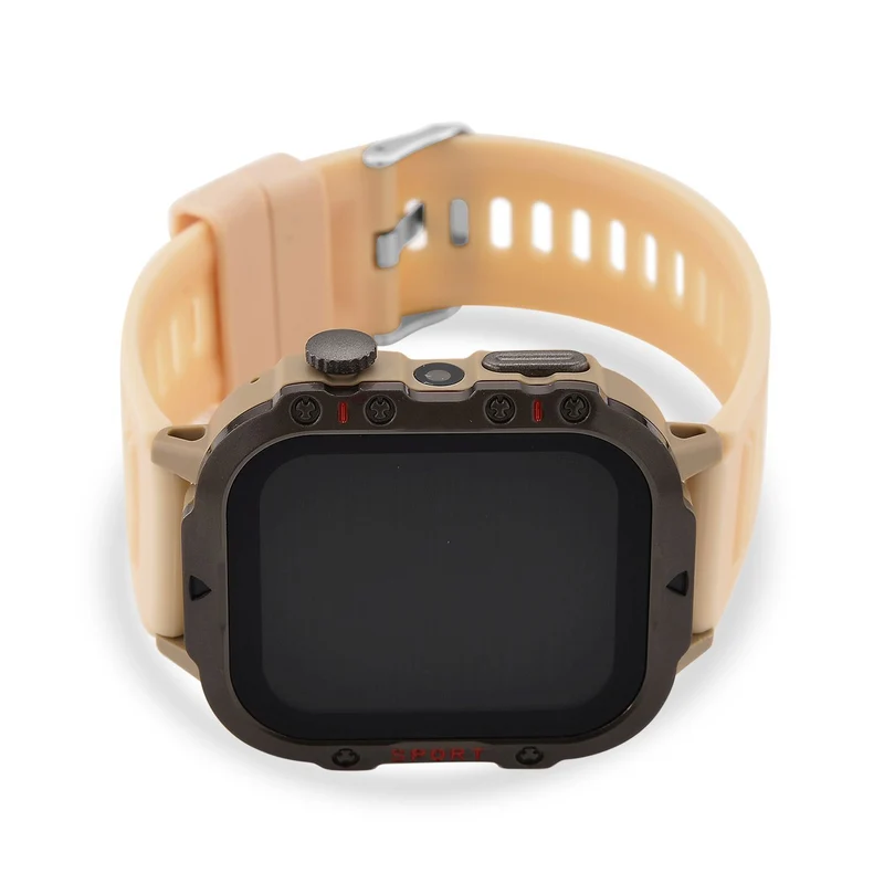 H19 Smartwatch, 2.01 Zoll HD-Display, Schwarzes Silikonarmband