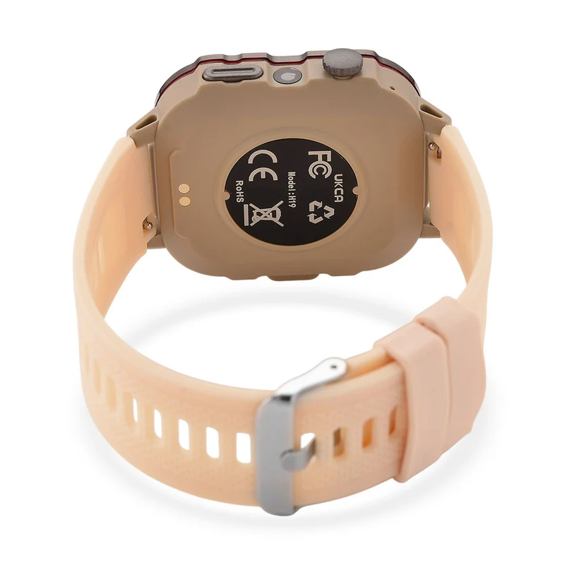 H19 Smartwatch, 2.01 Zoll HD-Display, Schwarzes Silikonarmband