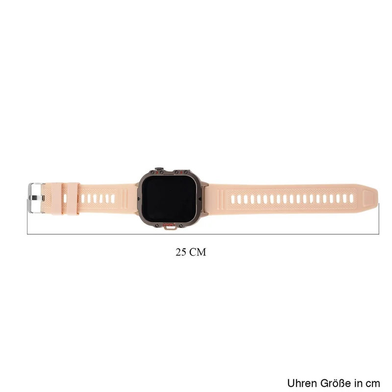 H19 Smartwatch, 2.01 Zoll HD-Display, Schwarzes Silikonarmband