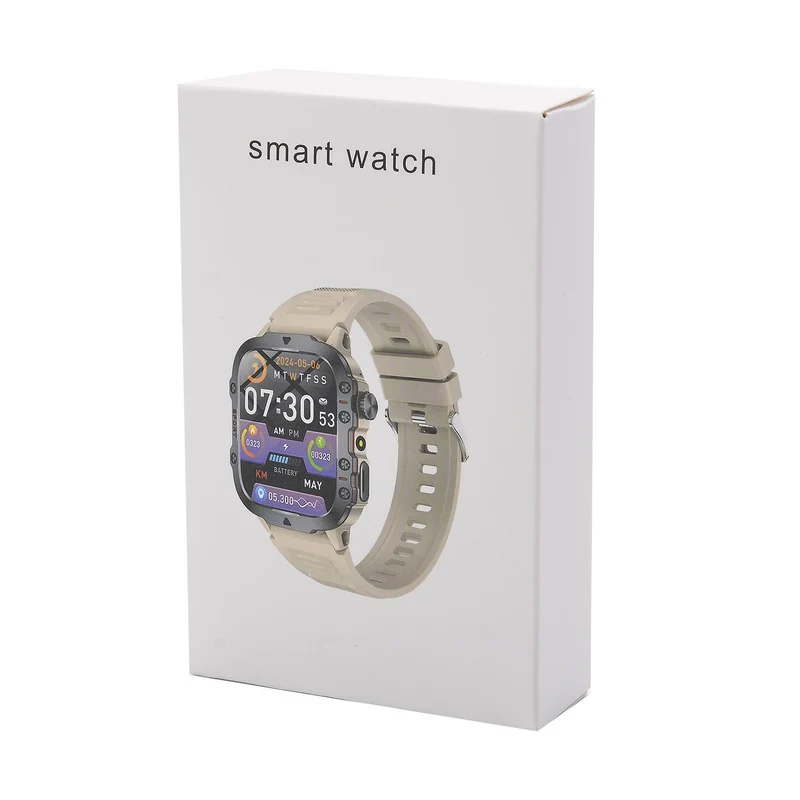 H19 Smartwatch, 2.01 Zoll HD-Display, Schwarzes Silikonarmband