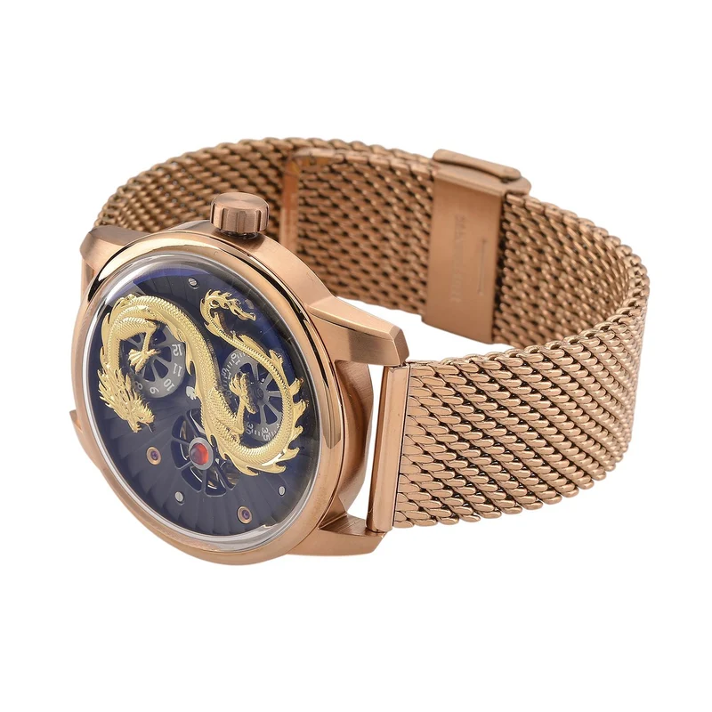 WILLIAM HUNT LIMITIERTE EDITION - Drachen Uhr Seiko Automatik Uhrwerk, 21 Jeweils, Saphir Mineralglas, 5 ATM Wasserdicht, 316L Edelstahl