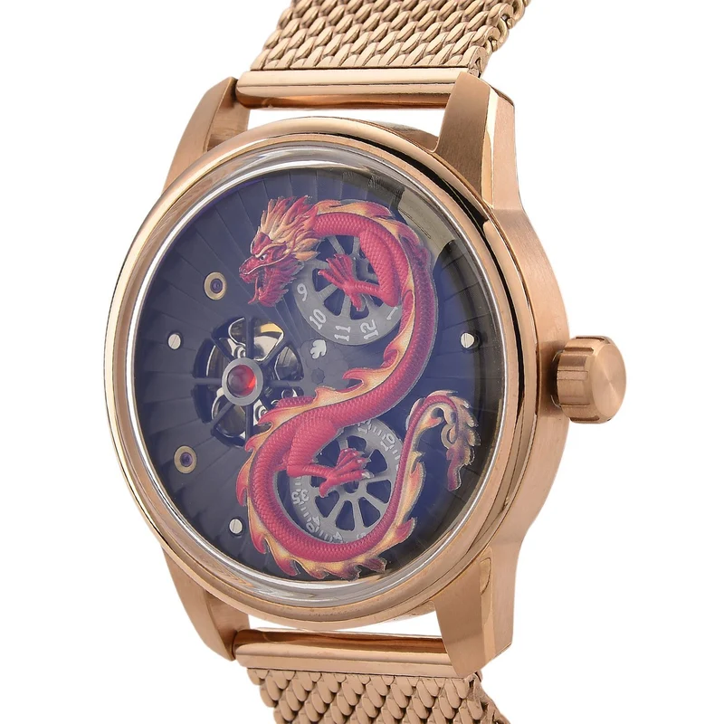 WILLIAM HUNT LIMITIERTE EDITION - Drachen Uhr Seiko Automatik Uhrwerk, 21 Jeweils, Saphir Mineralglas, 5 ATM Wasserdicht, 316L Edelstahl