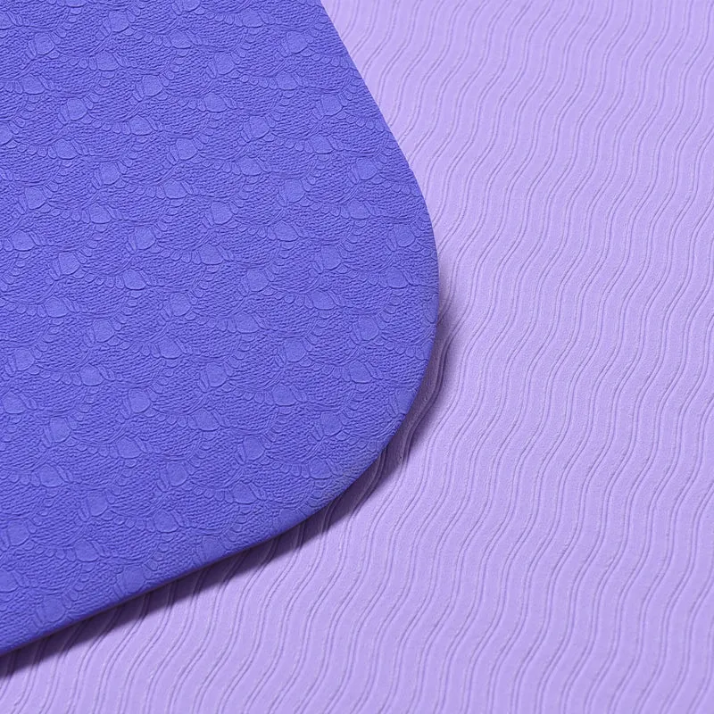 TPE rutschfeste Yogamatte, Größe 183x61x0,6 cm, Violett