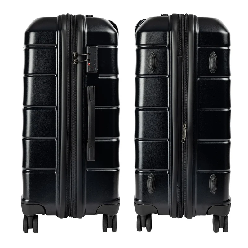 Olympus Artemis Hard Shell ABS+PC Luggage Set in Jet Black (3 Piece Set)