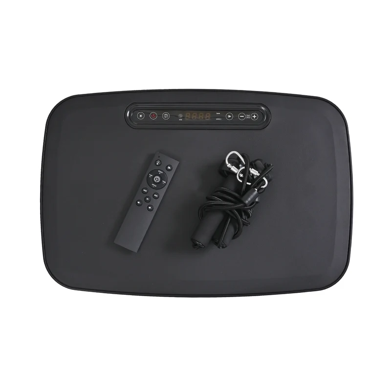 Soulsmart Vibrationsplatte mit RGB-Beleuchtung, Bluetooth-Lautsprecher und 150W-Motor, Schwarz