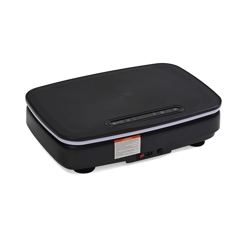Soulsmart Vibrationsplatte mit RGB-Beleuchtung, Bluetooth-Lautsprecher und 150W-Motor, Schwarz
