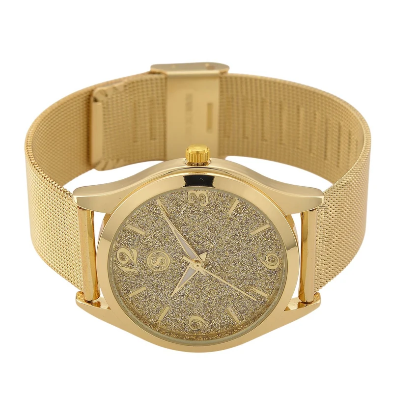 STRADA Stardust Dial Uhr mit japanischem Uhrwerk und roségoldfarbenem 316L Edelstahl -Mesh-Armband
