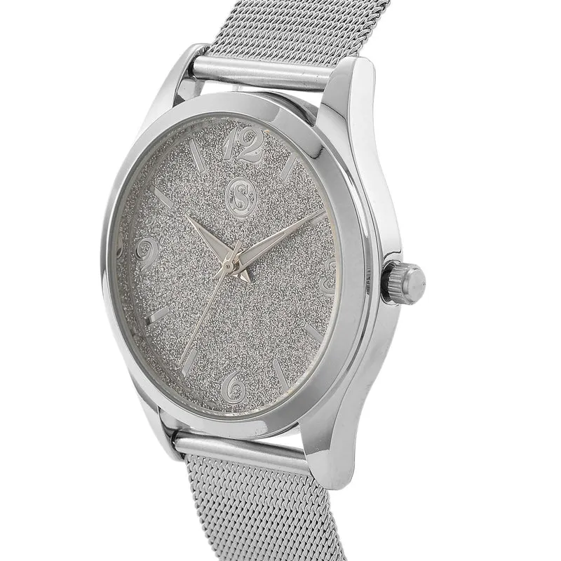 STRADA Stardust Dial Uhr mit japanischem Uhrwerk und roségoldfarbenem 316L Edelstahl -Mesh-Armband