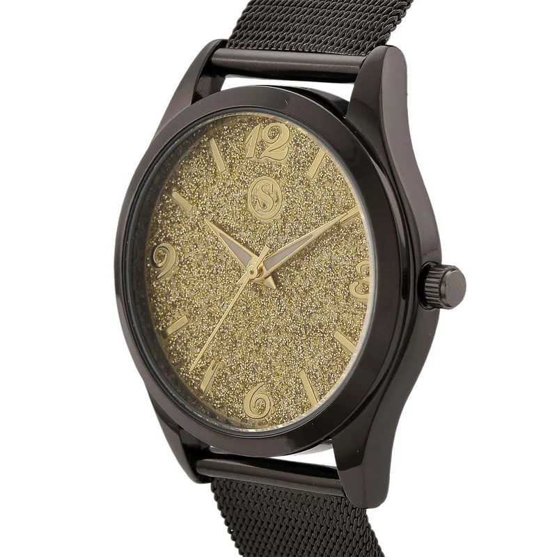 STRADA Stardust Dial Uhr mit japanischem Uhrwerk und roségoldfarbenem 316L Edelstahl -Mesh-Armband