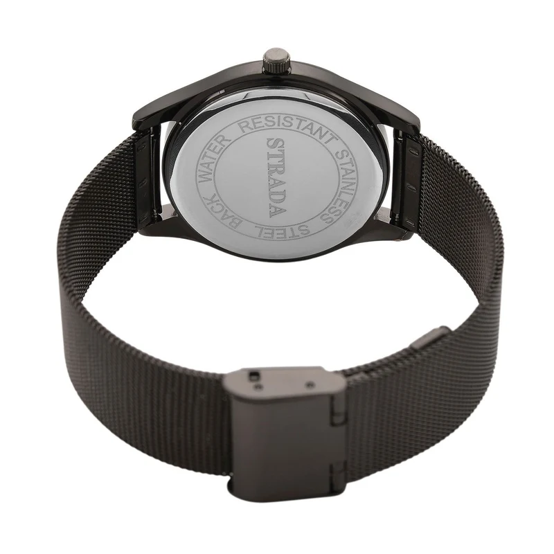 STRADA Stardust Dial Uhr mit japanischem Uhrwerk und roségoldfarbenem 316L Edelstahl -Mesh-Armband