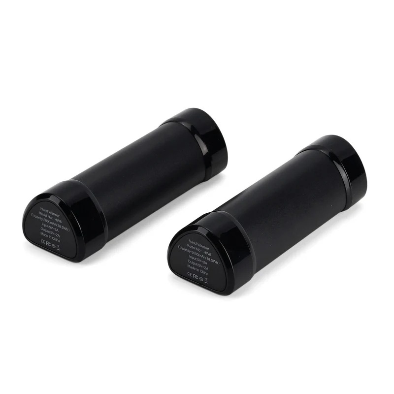 2 in 1 Magnetischer Handwärmer und Powerbank, 2 x 4000 mAh, 3 Heizstufen, 11 x 6 cm, 255 g, ABS Aluminiumlegierung, Silber