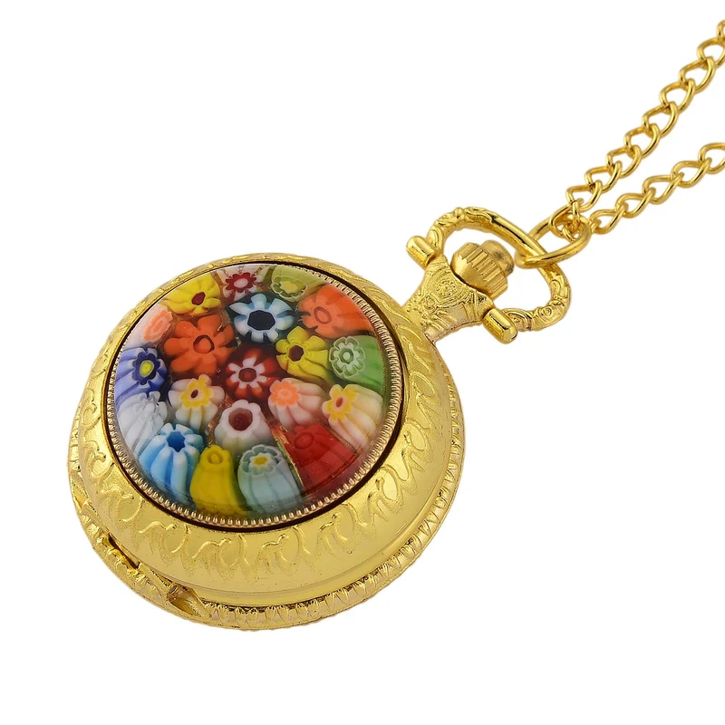 EXKLUSIVES ANGEBOT STRADA SPINNING Uhr Grünes Murano-Stil Glas mit Japanisches Uhrwerk 91.4 cm