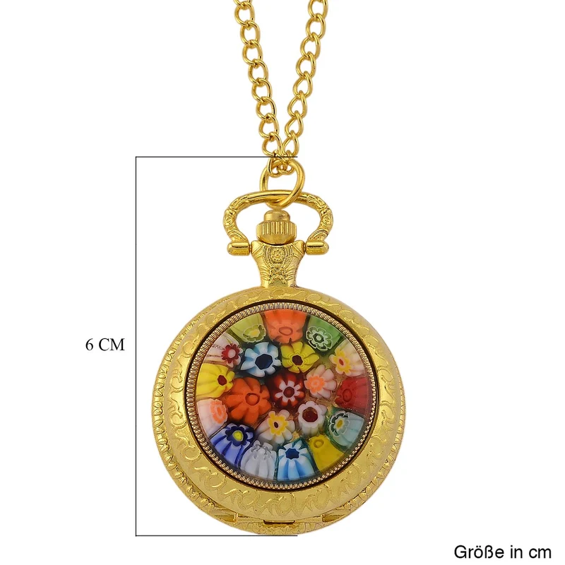 EXKLUSIVES ANGEBOT STRADA SPINNING Uhr Grünes Murano-Stil Glas mit Japanisches Uhrwerk 91.4 cm