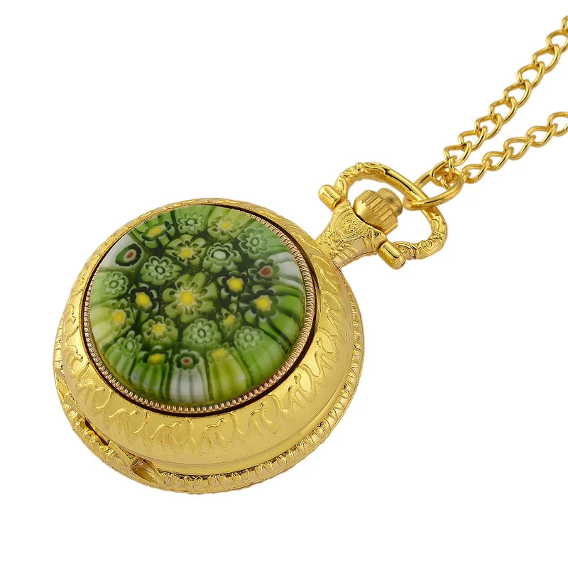 EXKLUSIVES ANGEBOT STRADA SPINNING Uhr Grünes Murano-Stil Glas mit Japanisches Uhrwerk 91.4 cm