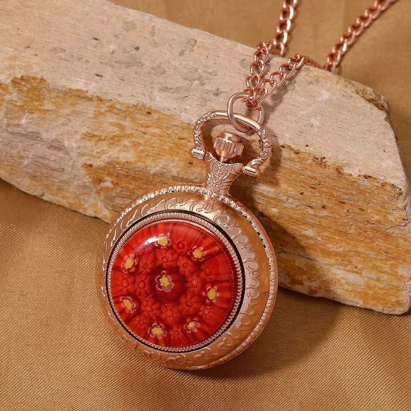 EXKLUSIVES ANGEBOT STRADA SPINNING Uhr Grünes Murano-Stil Glas mit Japanisches Uhrwerk 91.4 cm