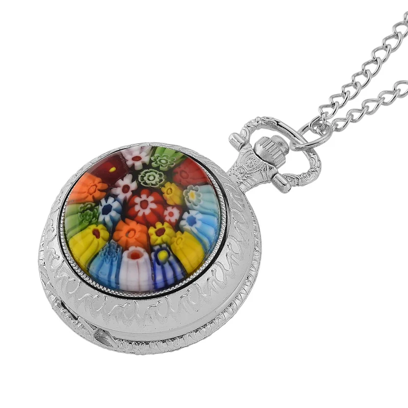 EXKLUSIVES ANGEBOT STRADA SPINNING Uhr Grünes Murano-Stil Glas mit Japanisches Uhrwerk 91.4 cm