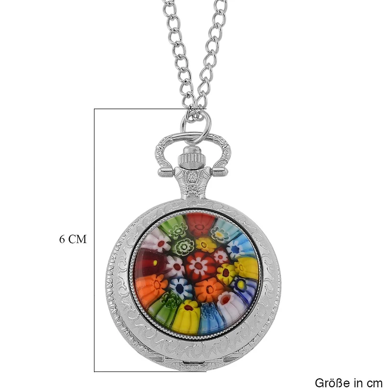 EXKLUSIVES ANGEBOT STRADA SPINNING Uhr Grünes Murano-Stil Glas mit Japanisches Uhrwerk 91.4 cm