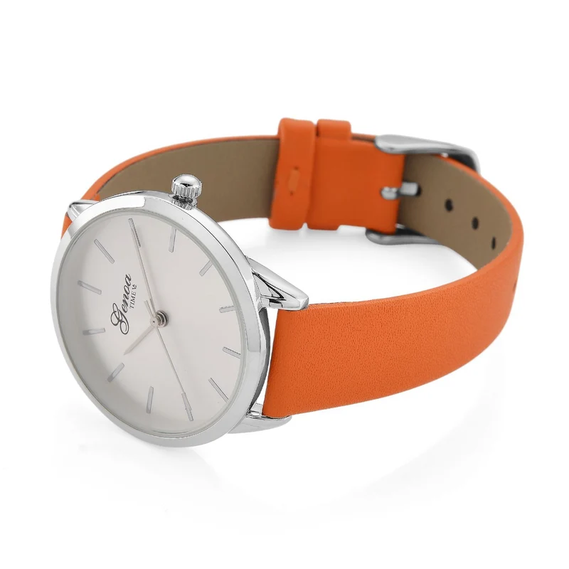 GENOA TIME V2 - Quarzuhr mit japanischem PC21S Werk, weißem Zifferblatt und grünem Lederarmband, goldfarbenem Gehäuse, 3 ATM wasserdicht