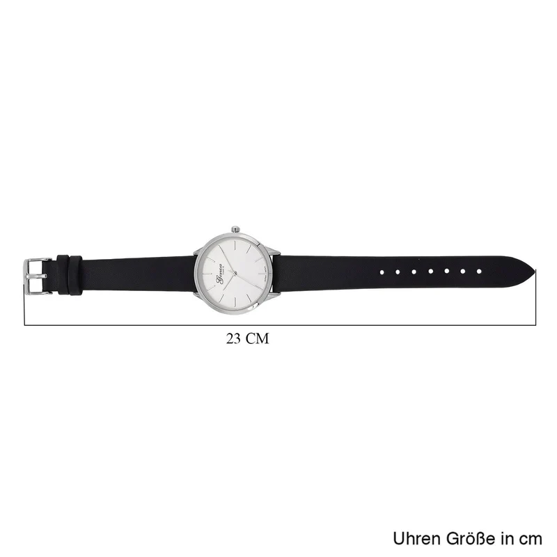 GENOA TIME V2 - Quarzuhr mit japanischem PC21S Werk, weißem Zifferblatt und grünem Lederarmband, goldfarbenem Gehäuse, 3 ATM wasserdicht