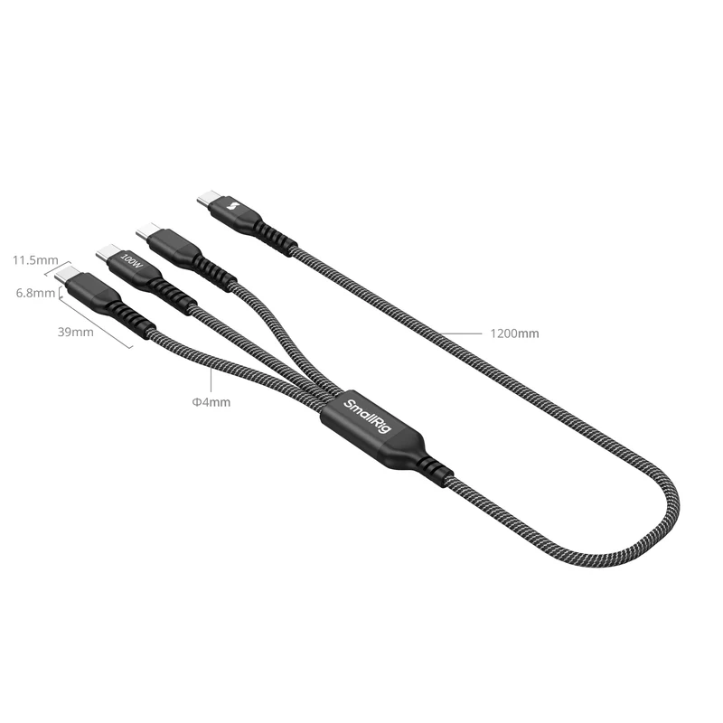 SmallRig 3-in-1 USB-C Power Cable 5079