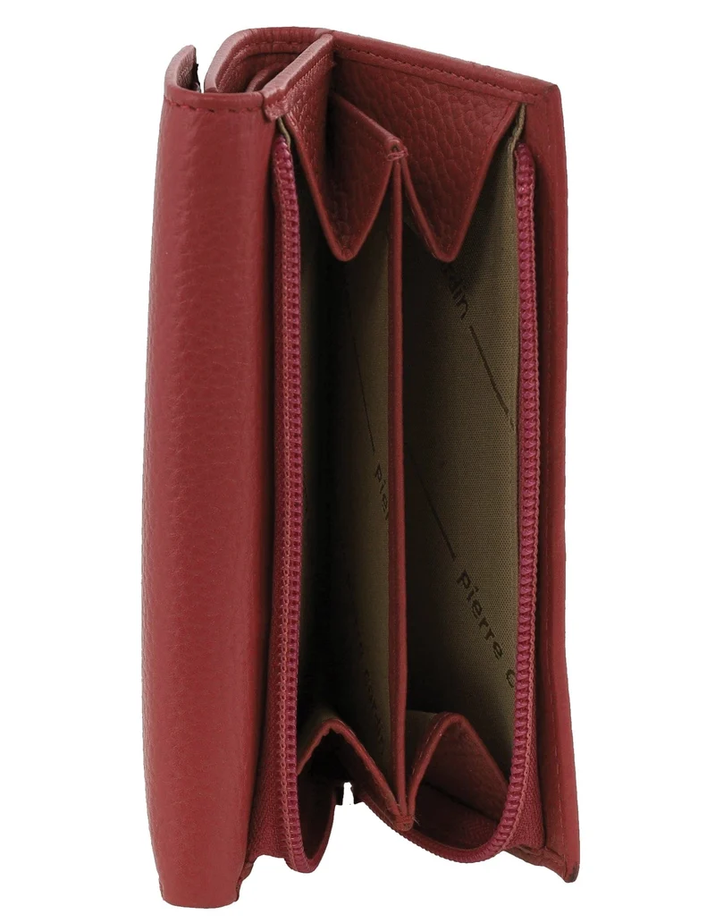 Pierre Cardin Women's Leather Tri-Fold Protected RFID Wallet 14cm Red